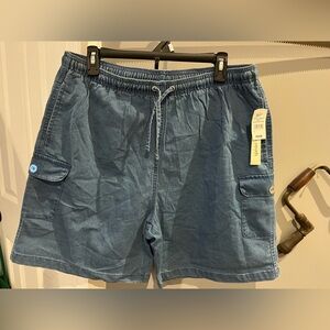 Casual Blue Cargo Shorts for Women